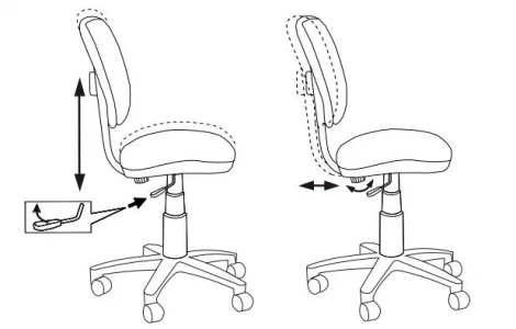 Кресло детское Бюрократ CH-W204NX голубой 26-24 крестовина пластик пластик белый