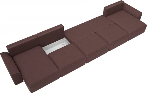 Диван п-образный Лига-048 НПБ МегаЛонг Лига Диванов (Замша) арт.128335