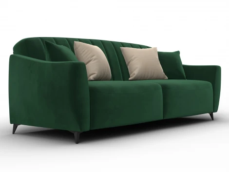 Диван-книжка Лига-095 НПБ (ДВП,ДСП,ЛДСП,Брус,Фанера,ЛДВП/Металл/Велюр/Зеленый) Лига Диванов 132533