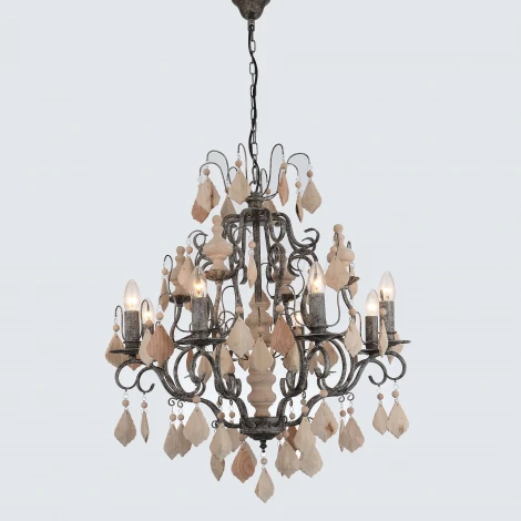 Подвесная люстра Favourite Albero 1763-8P (220V, подвески, на цепи, подсвечник, свеча)