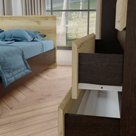 Тумба прикроватная ТЭКС Плейона, венге