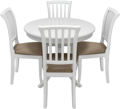 Набор мебели для кухни Leset Луизиана 1Р + Остин (Массив бука,Массив бука,Жаккард,МДФ/Белый) арт.2500000062599