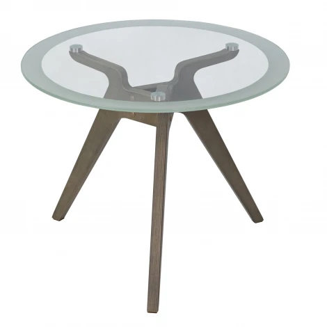 Стол журнальный Рилле 449 шимо/стекло прозрачное Mebelik 009587