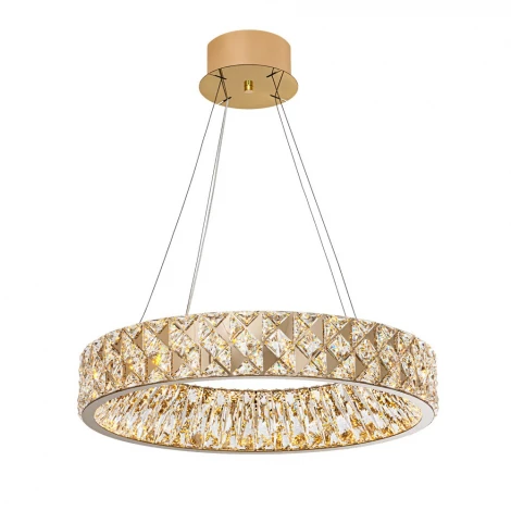 Подвесная люстра светодиодная хрустальная с регулировкой цветовой температуры Modelux MODELUX ML.335.600 GD