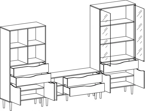 Композиция Like 1 ОГОГО (арт.344441), (ЛДСП/Коричневый)