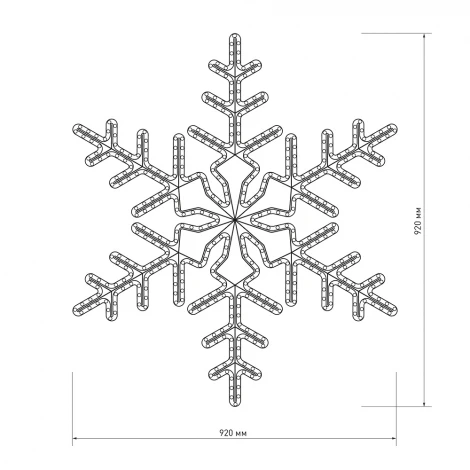 Световая фигура Ardecoled ARD-SNOWFLAKE 025306 (220V, снежинки, IP65)