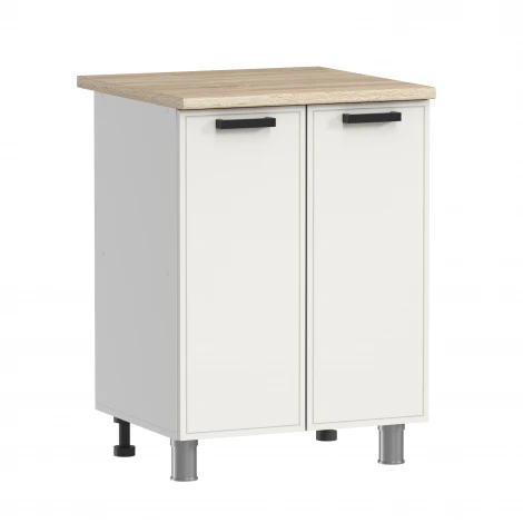 ГК Аленушка 1,6м Магнолия Молочный/Молочный, черный (без столешницы)