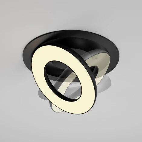 Встраиваемый светильник Maytoni Vector DL102-12W2.7K-B (LED, 220V, круглые)