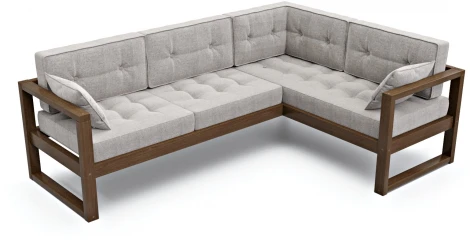 Диван Arsko Астер У орех серая рогожка