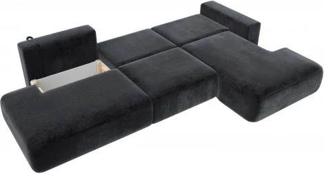 Диван угловой Лига-036 НПБ Модерн Лонг правый угол Лига Диванов (Велюр) арт.127763