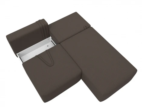 Диван угловой модульный Лига-060 НПБ угол универсальный (ЛДСП,Брус,Фанера/Пластик/Рогожка/Коричневый) Лига Диванов 129714