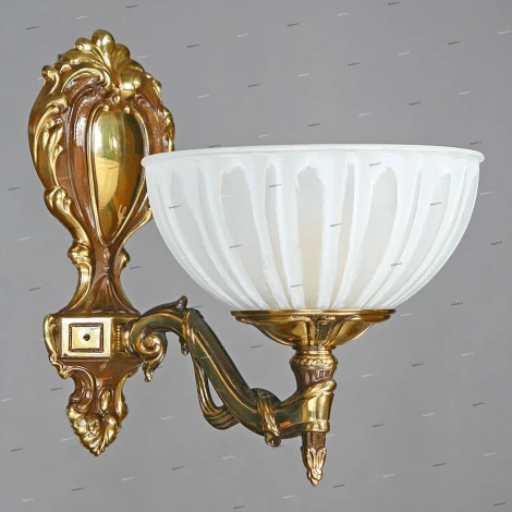 Бра Ambiente by Brizzi Navarra, 1 плафон, бронза с белым