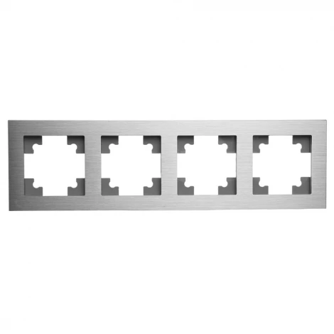 Рамка на 4 поста (серебро) Stekker Катрин 50023