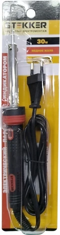 Паяльник с индикатором 30W Stekker 49807