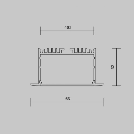 Алюминиевый профиль встраиваемый ALM-6332-S-2M Maytoni 632004