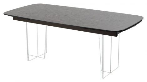 Стол ЛАУРИТЦ (LAURITS) 200 цвет БРОНЗА (GOLDEN), стекло BUBBLE / Прозрачный каркас ®DISAUR M-City 64664