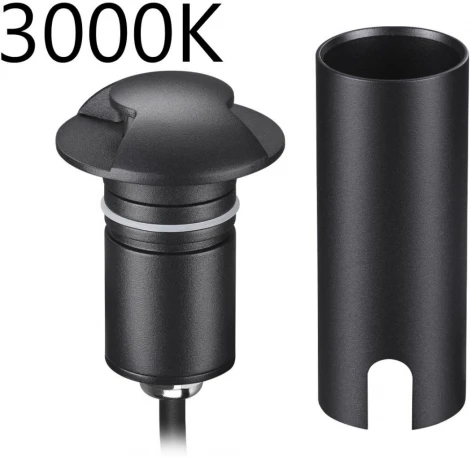 Встраиваемый грунтовый светильник Odeon Light Wald 6662/2GL3 черный/металл IP67 LED 3W 3000K 12V/24V (круглые)