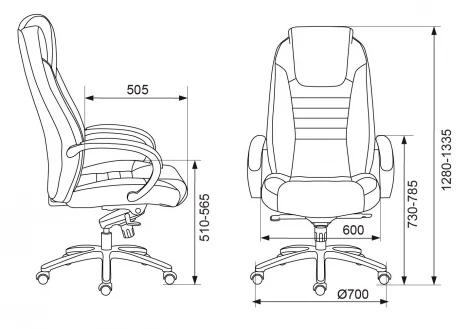 Кресло руководителя Бюрократ T-9923SL черный кожа крестовина металл хром