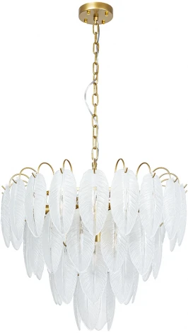 Подвесная люстра Arte Lamp Evie A4052LM-12SG (220V, на цепи, листья)