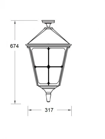 Потолочный светильник уличный Oasis Light QUADRO XXL 79905XXLA Bl