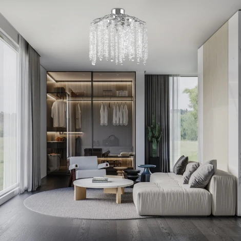 Потолочная люстра хрустальная Arte Milano Milano-3 23312.360.3.G9.A CR (220V)