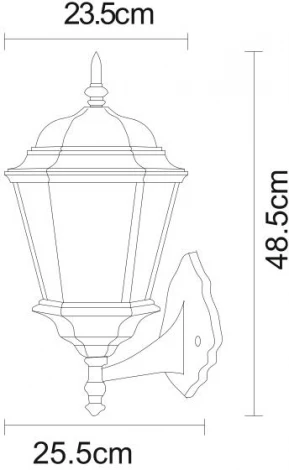 Настенный фонарь уличный Arte Lamp Genova A1201AL-1BN