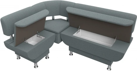 Диван кухонный угловой Альфа левый угол Лига Диванов (Рогожка) арт.123816L