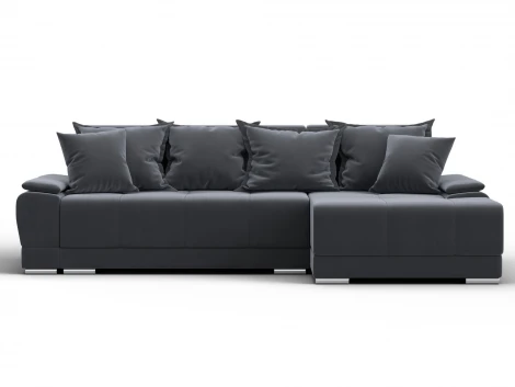 Диван угловой Лига-119 угол правый (ДСП,Брус,Фанера,ЛДС,Велюр/Серый) Лига Диванов 137092