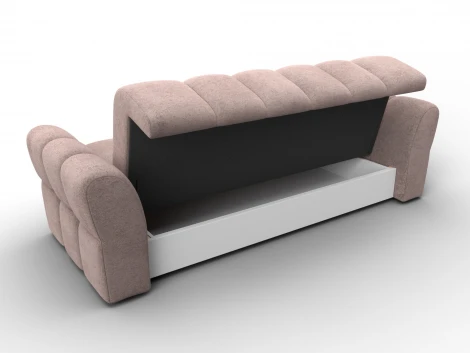 Диван-книжка Лига-111 (ДСП,ЛДСП,Велюр/Бежевый) Лига Диванов 136692