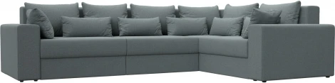 Диван угловой Майами Long правый угол (Серый/Рогожка) Лига Диванов арт.122907