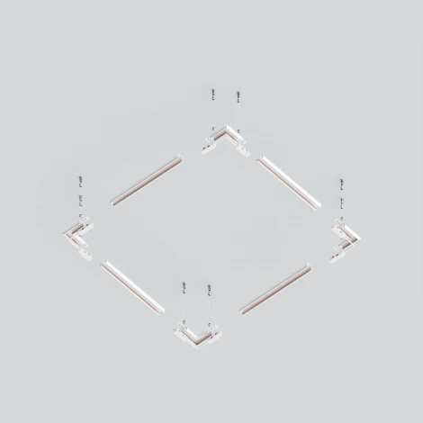 Шинопровод под гипсокартон накладной/подвесной магнитный белый 2м Maytoni Busbar trunkings Exility TRXM034-R-412W (48V)