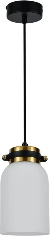 Подвесной светильник Escada Madison 1x40Вт E14, металл/стекло, черный/бронза, белый (220V, на проводе)