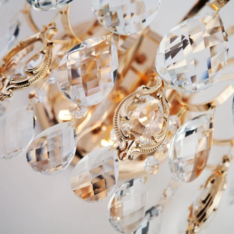 Настенный светильник Eurosvet Crystal 10081/2 золото/прозрачный хрусталь Strotskis