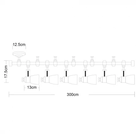 Трековая система в сборе Arte Lamp Rail Kits A3058PL-6BK