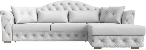 Диван угловой Артис правый угол (Белый/Экокожа) Лига Диванов арт.121632