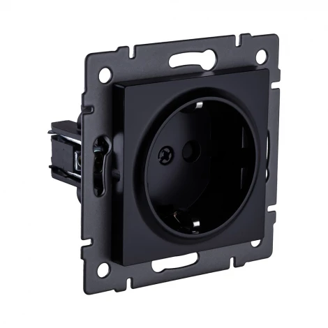 Розетка штепсельная SCHUKO 16A/250 В черный Kollinger REA-002BK для Aspekt, Eleganz, Reflex