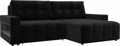 Диван угловой с полками Лига-053 НПБ Лига Диванов (Велюр) арт.128940