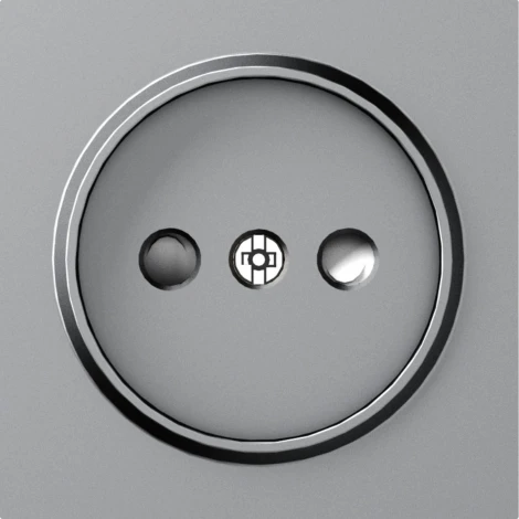 Накладка для розетки без заземления, со шторками 16A 250 В~, матовый серый IP30 Donel A07 DE21640