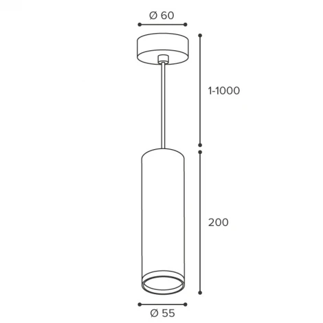 Подвесной светильник Wolta WSL-GU10/P14B под лампу GU10 Черный AQUA