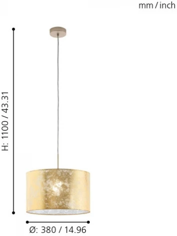 Подвесной светильник Eglo Viserbella 97643 (220V, на проводе, круглые)