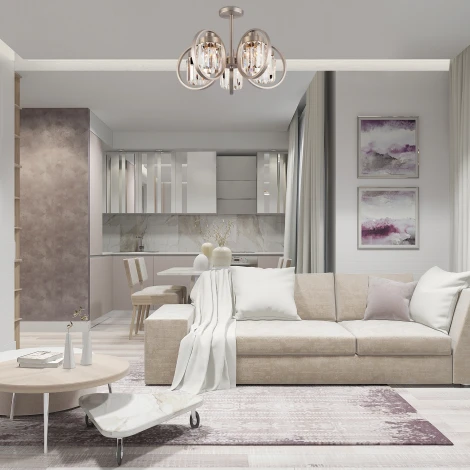 Потолочная люстра Eurosvet Loraine 10128/5 сатин-никель