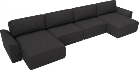 Диван п-образный Лига-048 НПБ лонг Лига Диванов (Замша) арт.128361