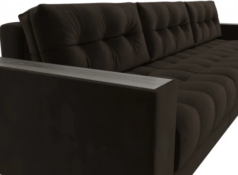 Диван угловой с декором Лига-049 НПБ Лонг Лига Диванов (Велюр) арт.128298