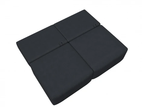 Диван прямой модульный Лига-060 НПБ (ЛДСП,Брус,Фанера/Пластик/Замша/Темно-серый) Лига Диванов 129464