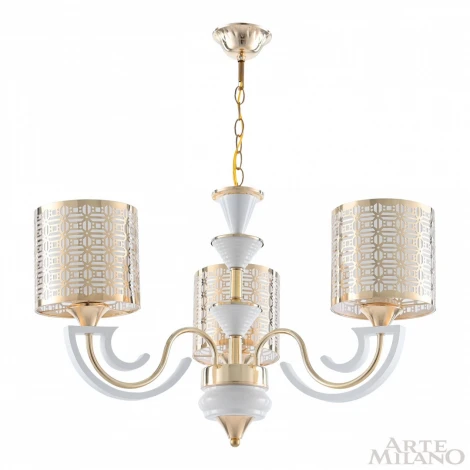 Подвесная люстра Arte Milano Florentia-8857 308857/3 Wh/Gd (220V, на цепи)