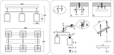 Потолочная люстра Ambrella TRADITIONAL TR3033247 (220V)