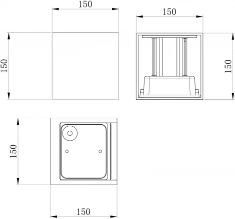 Архитектурная подсветка Maytoni Fulton O572WL-L20GR3K (LED, 220V, куб, IP54)