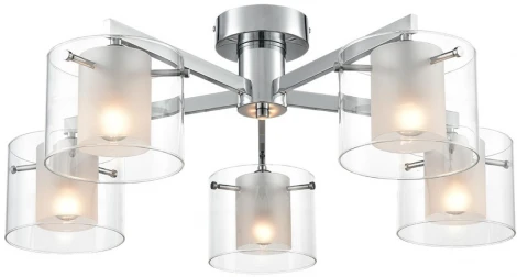 Потолочная люстра Lumion Verdi 8261/5C металл/стекло, хром/прозрачный E14 5*40W 220V