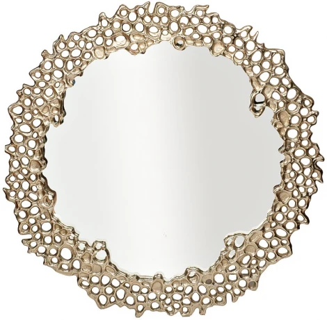 Зеркало "Соты" рама металлич. цвет зол. d.89,5*2.5см Garda Decor арт.69-218455