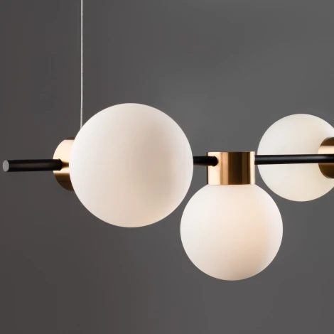 Подвесной светильник Freya Gatsby FR5232PL-04B (220V, на тросе, шарики, молекулы)